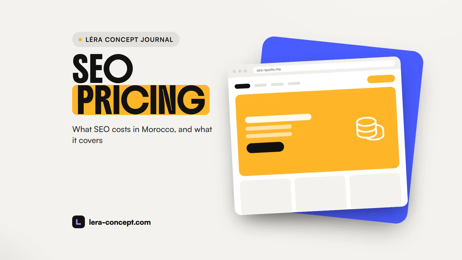 SEO pricing in Morocco: rates, what is included, and what a showcase website can do on its own