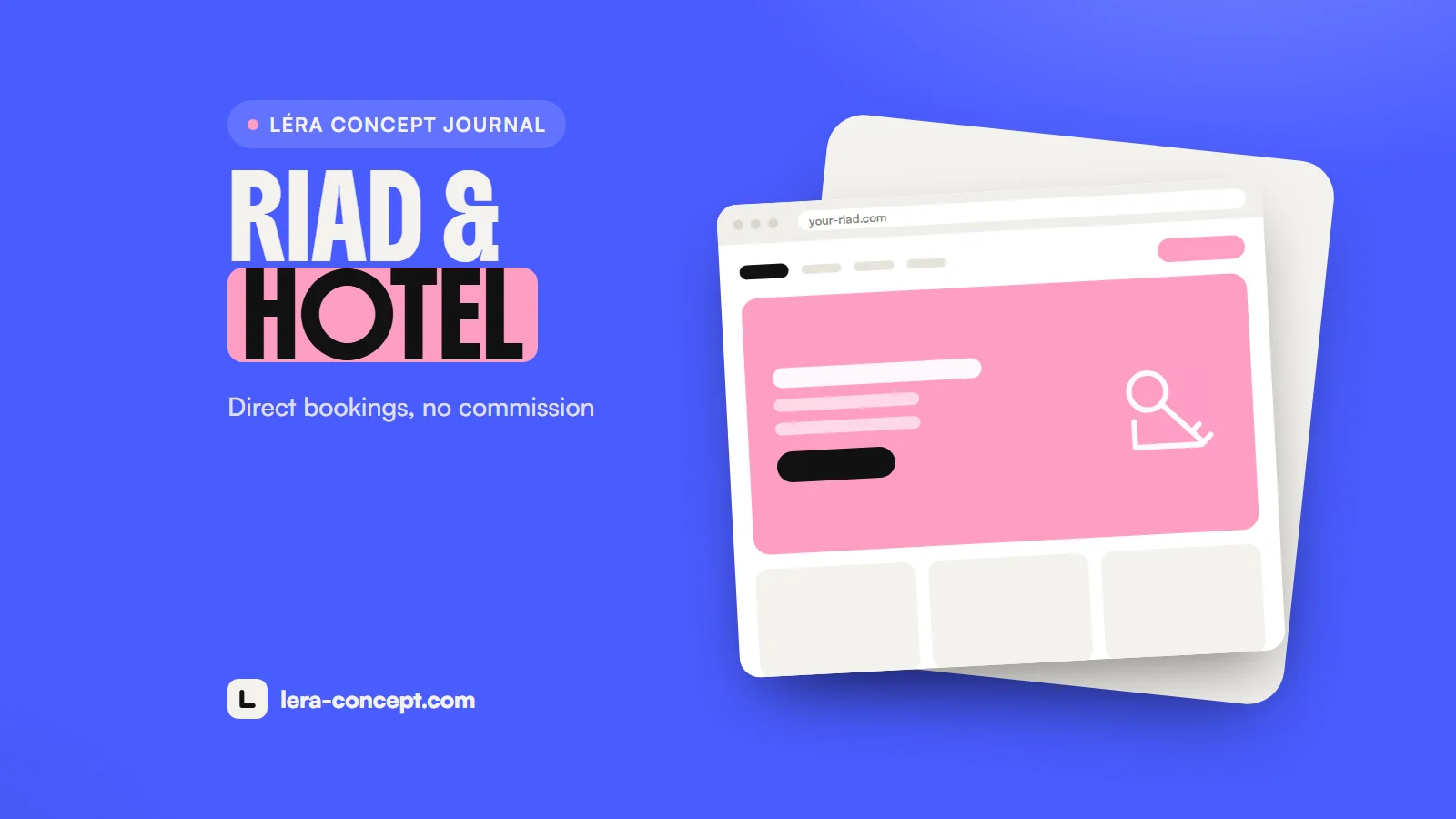 Websites for riads, guesthouses and hotels in Morocco: direct bookings, without Booking