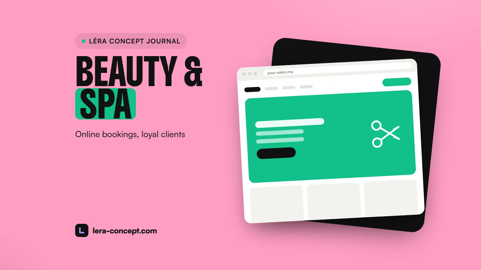 Websites for hair salons, beauty parlours and spas in Morocco: bookings and loyalty