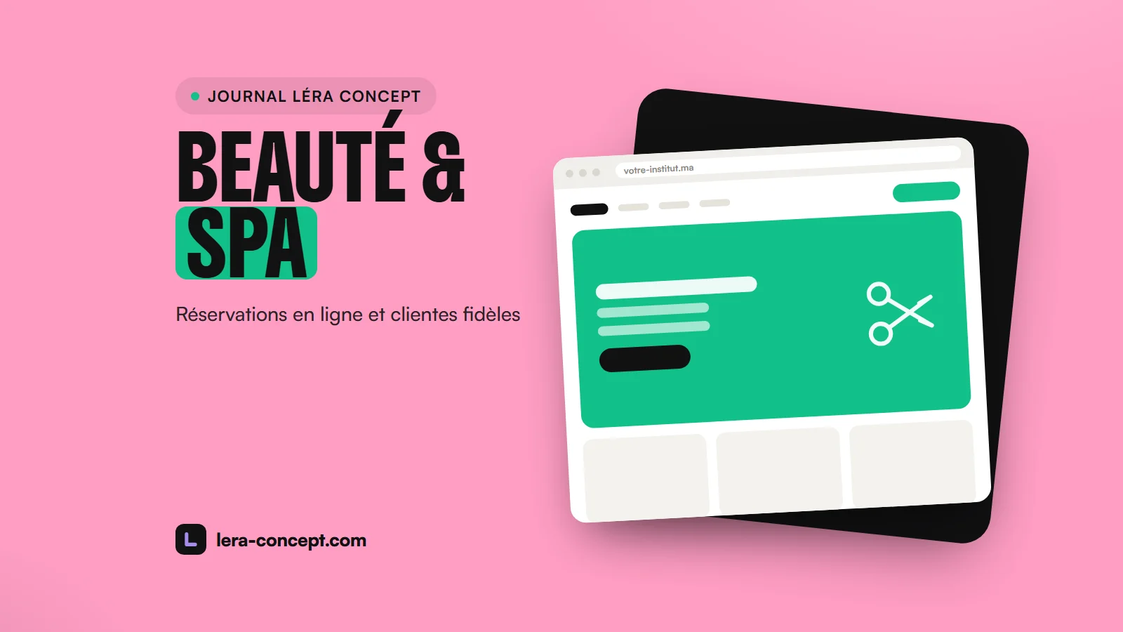 Site web pour salon de coiffure, institut de beauté ou spa au Maroc : réservations et fidélité