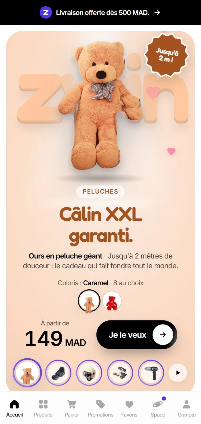 Le site de Zwin-Zwin sur téléphone