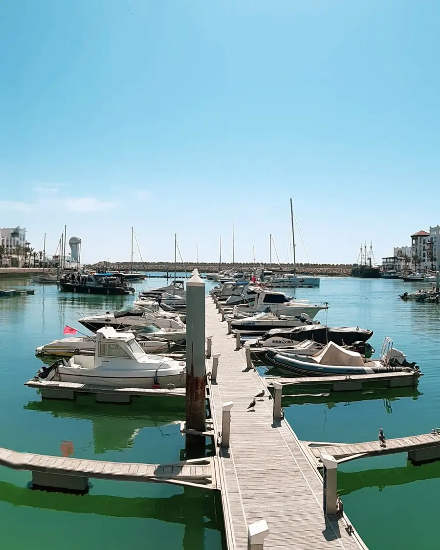 The boats in Agadir marina