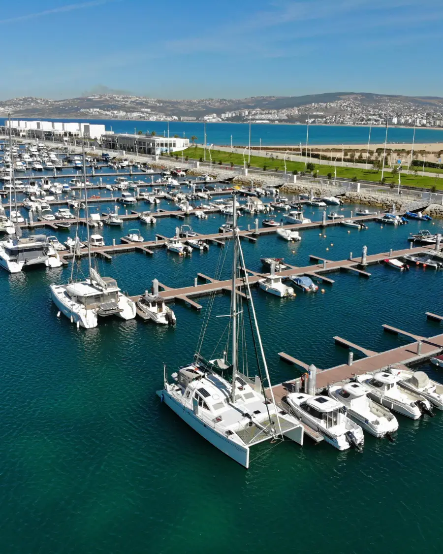 La marina de Tanger vue du ciel